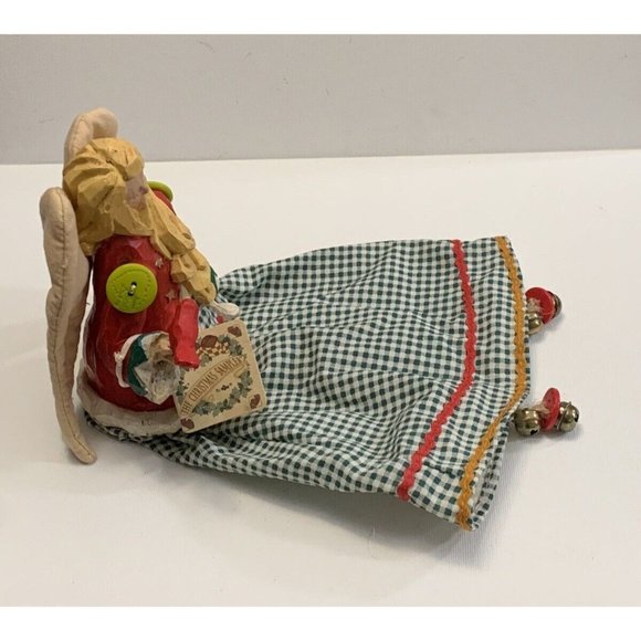 Russ Angel Shelf Sitter The Christmas Sampler Resin Fabric Holiday Decor - Picture 4 of 9